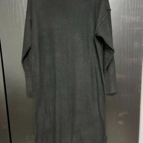 Stitchdrop Stowe Ribbed Trim Sweater Dress | Size L | Black - Picture 8 of 8
